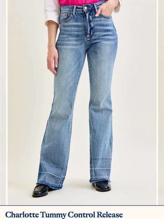 Judy Blue Denim - Judy Blue Charlotte Tummy Control Release High-Rise Flare Jeans